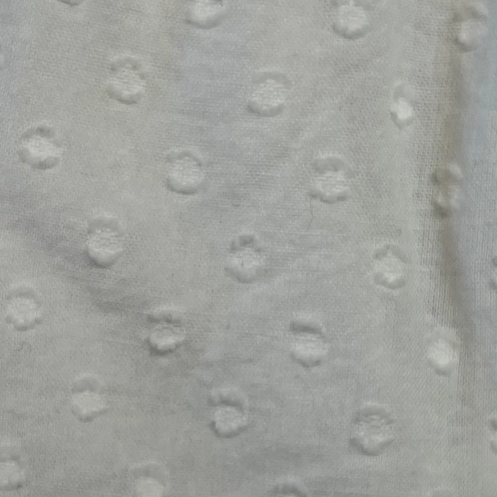 Haute Hippie Kids White Swiss Dot Smocked Puff Sleeve Top Coastal‎ Boho Size 4T